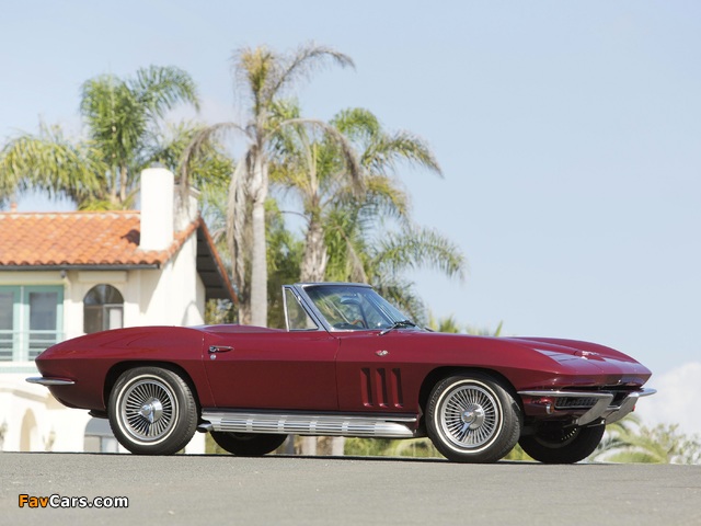 Chevrolet Corvette Sting Ray 327 Convertible (C2) 1966 pictures (640 x 480)