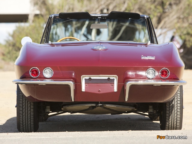 Chevrolet Corvette Sting Ray 327 Convertible (C2) 1966 wallpapers (640 x 480)