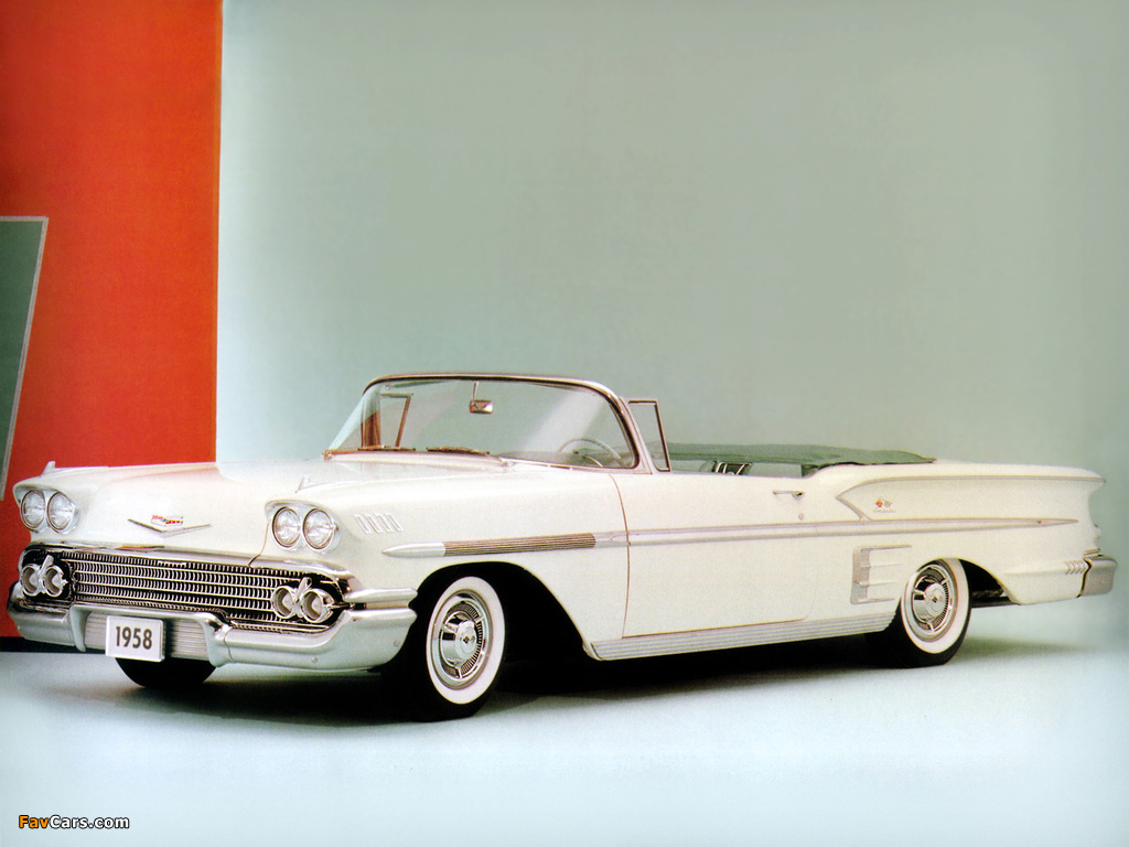 Chevrolet Bel Air Impala Convertible (F1867) 1958 pictures (1024 x 768)