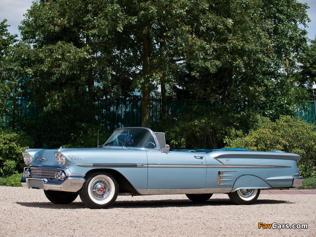 Chevrolet Bel Air Impala Convertible (F1867) 1958 pictures (640 x 480)