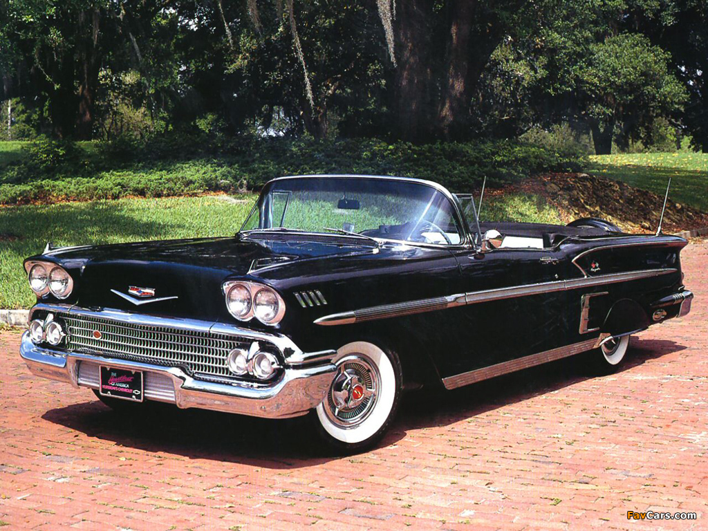 Chevrolet Bel Air Impala Convertible (F1867) 1958 pictures (1024 x 768)