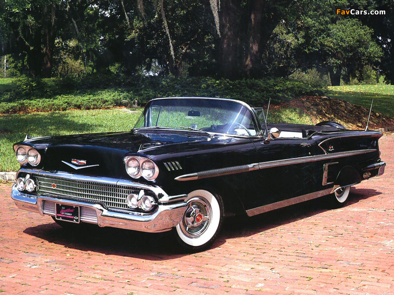 Chevrolet Bel Air Impala Convertible (F1867) 1958 pictures (800 x 600)