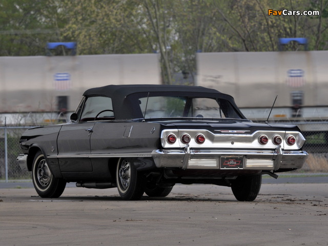 Chevrolet Impala SS Convertible (1467) 1963 wallpapers (640 x 480)