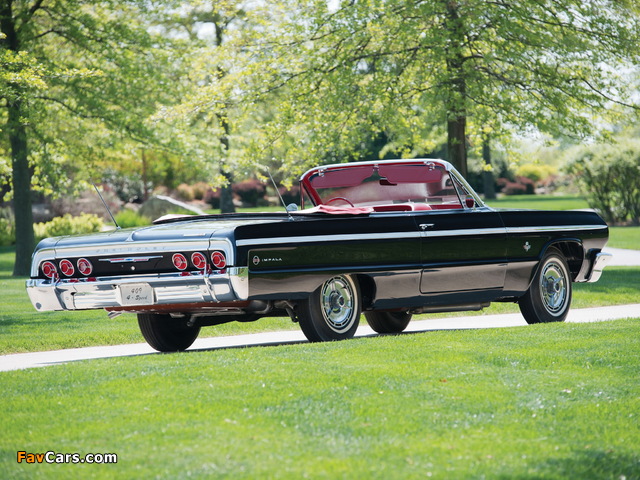 Chevrolet Impala SS Convertible (13/14-67) 1964 wallpapers (640 x 480)
