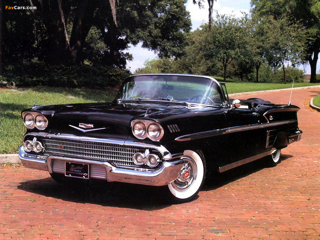 Images of Chevrolet Bel Air Impala Convertible (F1867) 1958 (1024 x 768)