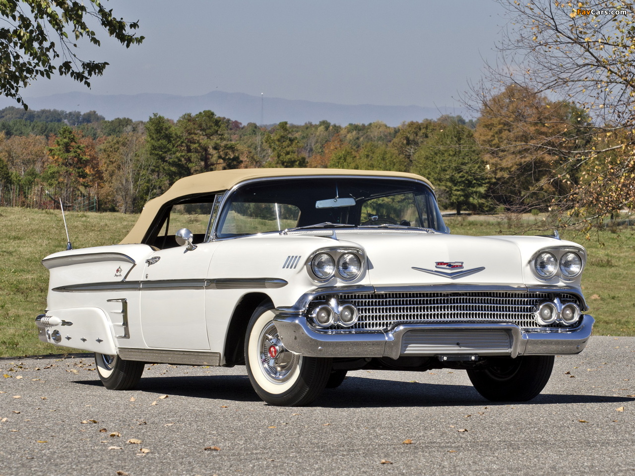 Photos of Chevrolet Bel Air Impala Convertible (F1867) 1958 (1280 x 960)