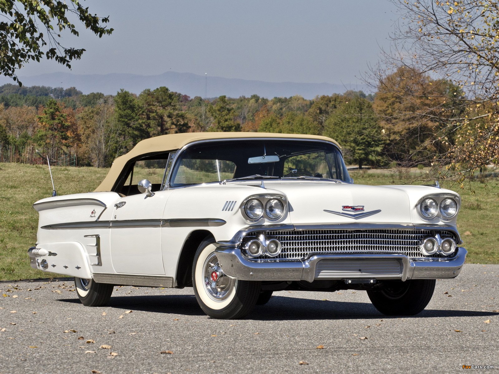 Photos of Chevrolet Bel Air Impala Convertible (F1867) 1958 (1600 x 1200)