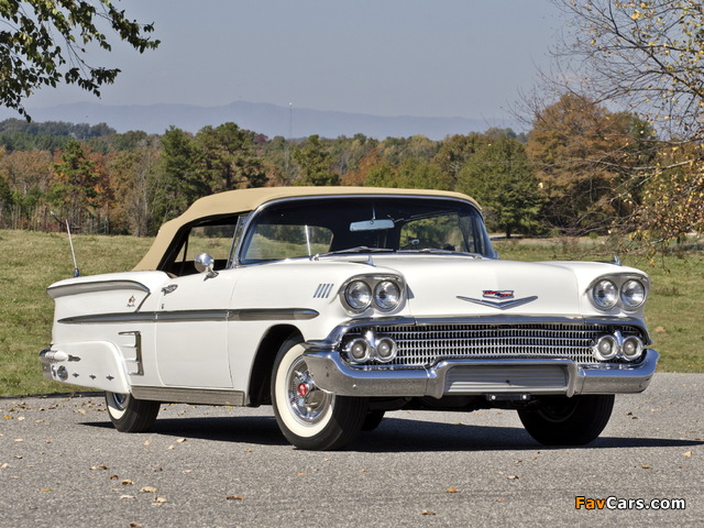 Photos of Chevrolet Bel Air Impala Convertible (F1867) 1958 (640 x 480)