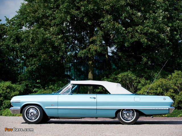 Photos of Chevrolet Impala SS Convertible (1467) 1963 (640 x 480)