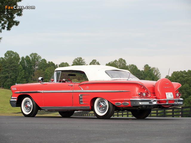 Pictures of Chevrolet Impala 283 Ramjet Convertible 1958 (640 x 480)