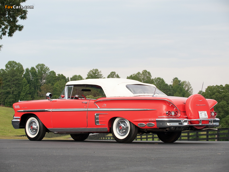 Pictures of Chevrolet Impala 283 Ramjet Convertible 1958 (800 x 600)