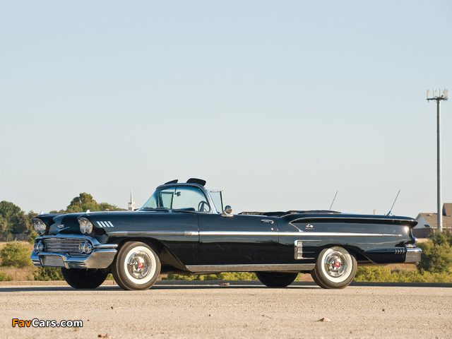 Pictures of Chevrolet Bel Air Impala 348 Super Turbo-Thrust Tri-Power Convertible 1958 (640 x 480)