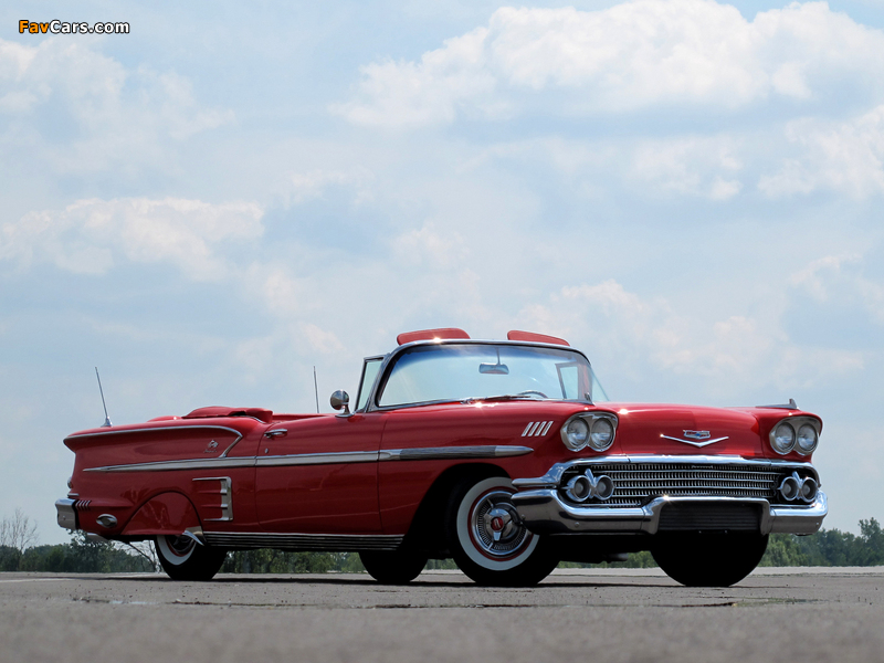 Pictures of Chevrolet Bel Air Impala Convertible (F1867) 1958 (800 x 600)