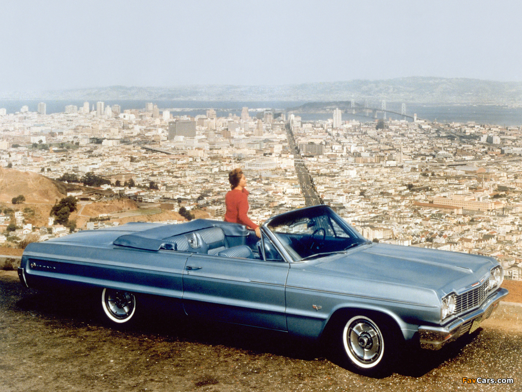 Pictures of Chevrolet Impala SS Convertible (13/14-67) 1964 (1024 x 768)