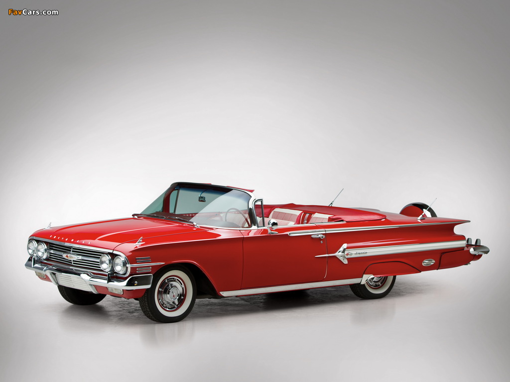 Chevrolet Impala 348 Special Turbo-Thrust Convertible 1960 wallpapers (1024 x 768)
