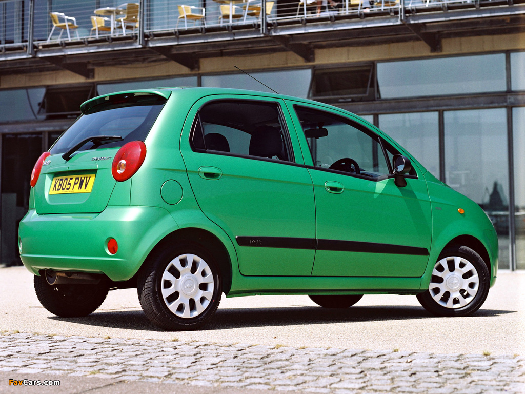 Chevrolet Matiz UK-spec (M200) 2005–07 wallpapers (1024 x 768)