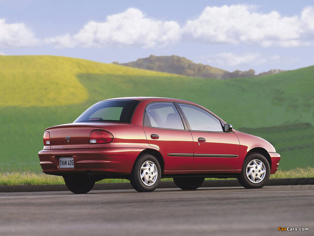 Chevrolet Metro Sedan 1998–2001 wallpapers (1024 x 768)