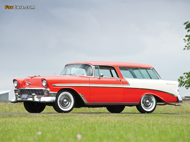 Chevrolet Bel Air Nomad (2429-1064DF) 1956 wallpapers (640 x 480)
