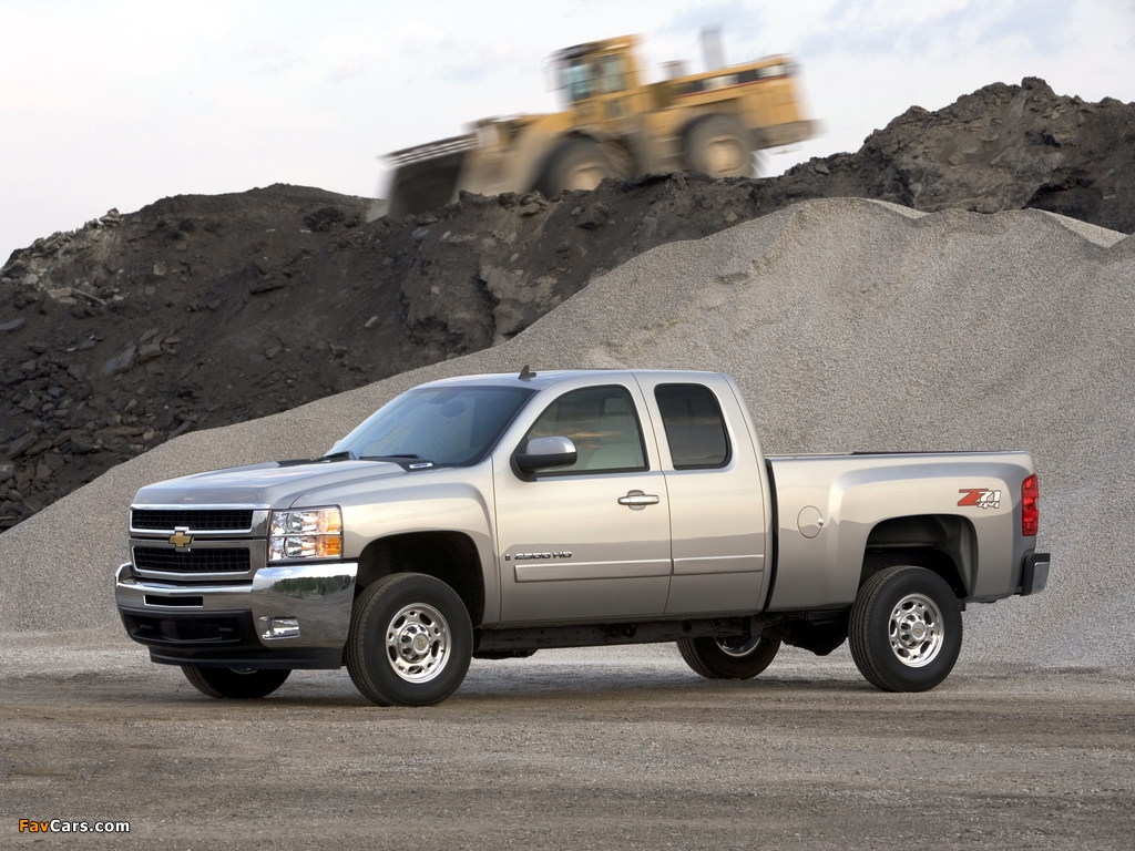 Chevrolet Silverado 2500 HD Z71 Extended Cab 2007–10 wallpapers (1024 x 768)