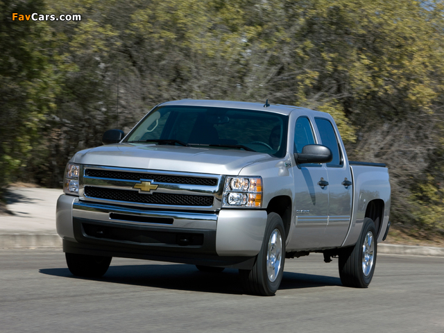 Pictures of Chevrolet Silverado Hybrid Crew Cab 2008–13 (640 x 480)