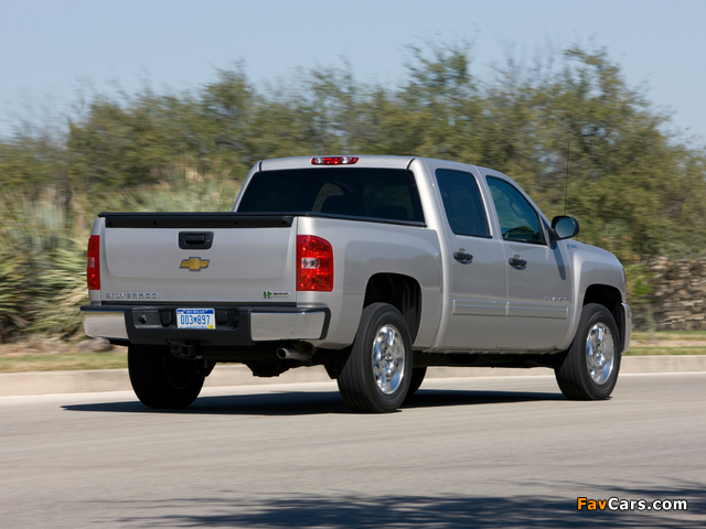 Pictures of Chevrolet Silverado Hybrid Crew Cab 2008–13 (640 x 480)
