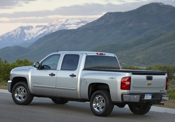 Chevrolet Silverado Hybrid Crew Cab 2008–13 wallpapers