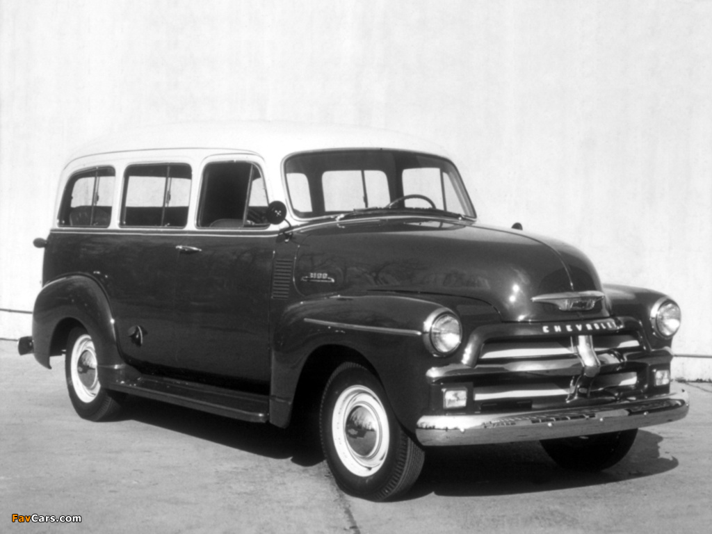 Chevrolet Suburban 1954–55 wallpapers (1024 x 768)