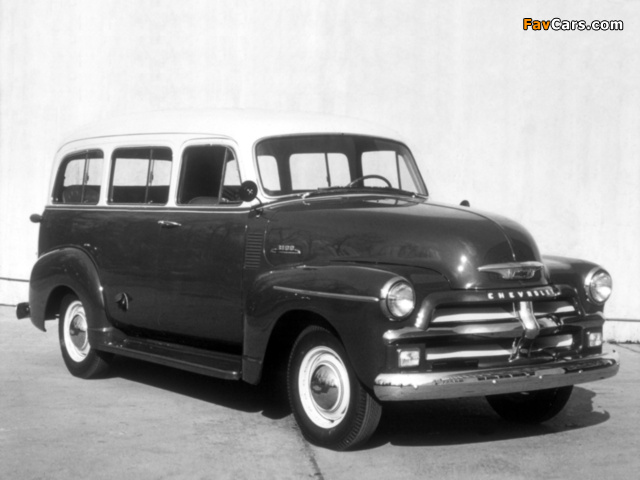 Chevrolet Suburban 1954–55 wallpapers (640 x 480)