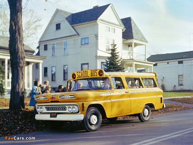Chevrolet Suburban School Bus 1960–61 images (640 x 480)