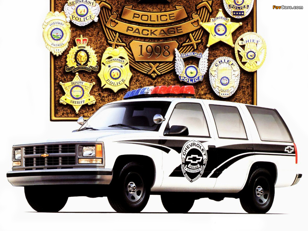 Images of Chevrolet Tahoe Police (GMT410) 1997–98 (1024 x 768)