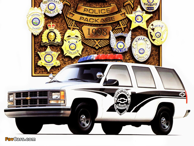 Images of Chevrolet Tahoe Police (GMT410) 1997–98 (640 x 480)