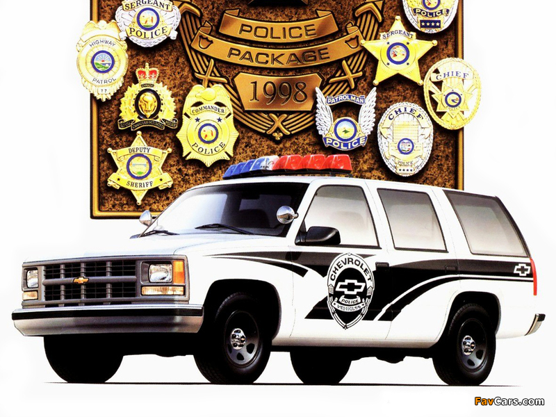 Images of Chevrolet Tahoe Police (GMT410) 1997–98 (800 x 600)