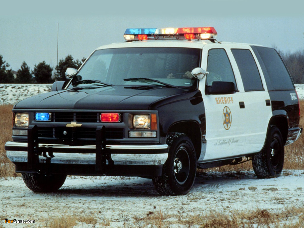 Pictures of Chevrolet Tahoe Police (GMT410) 1997–98 (1024 x 768)
