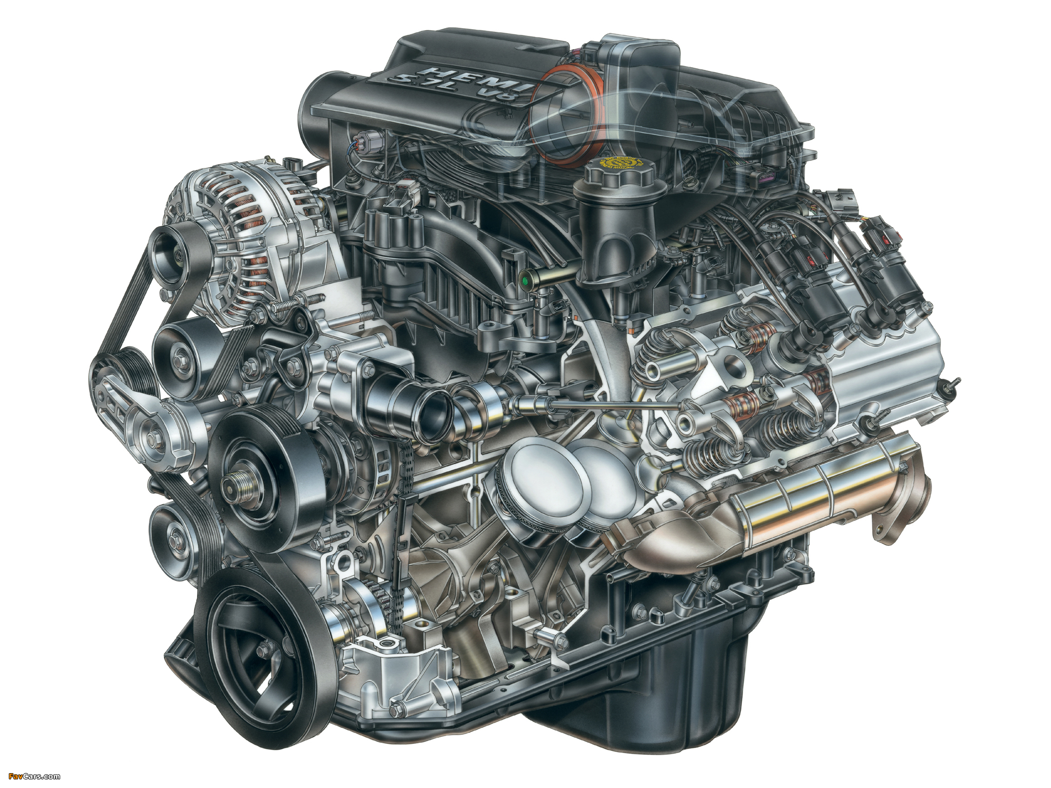 Images of Engines  Chrysler 5.7 L Hemi V8 (2048 x 1536)