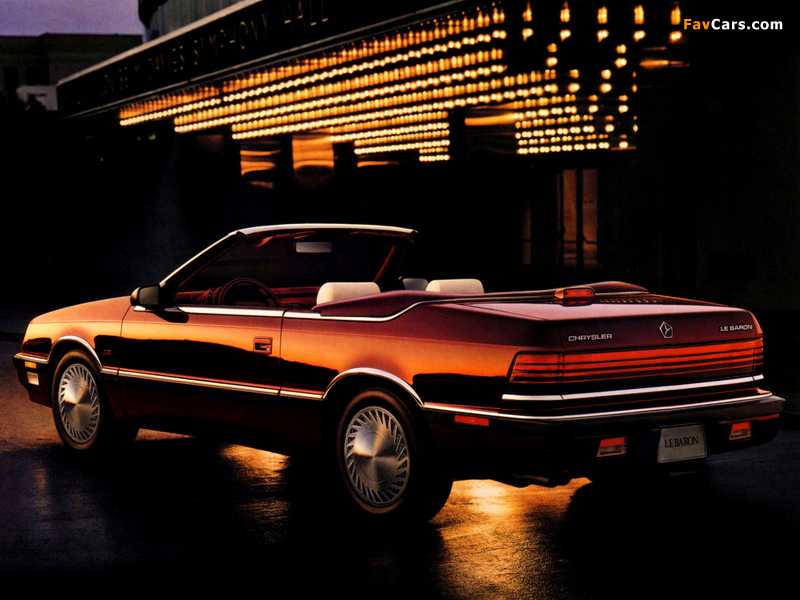 Chrysler LeBaron Premium Convertible 1987–92 photos (800 x 600)