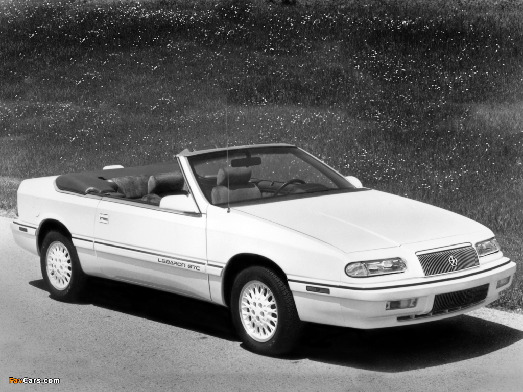 Images of Chrysler LeBaron GTC Convertible 1993–95 (1024 x 768)