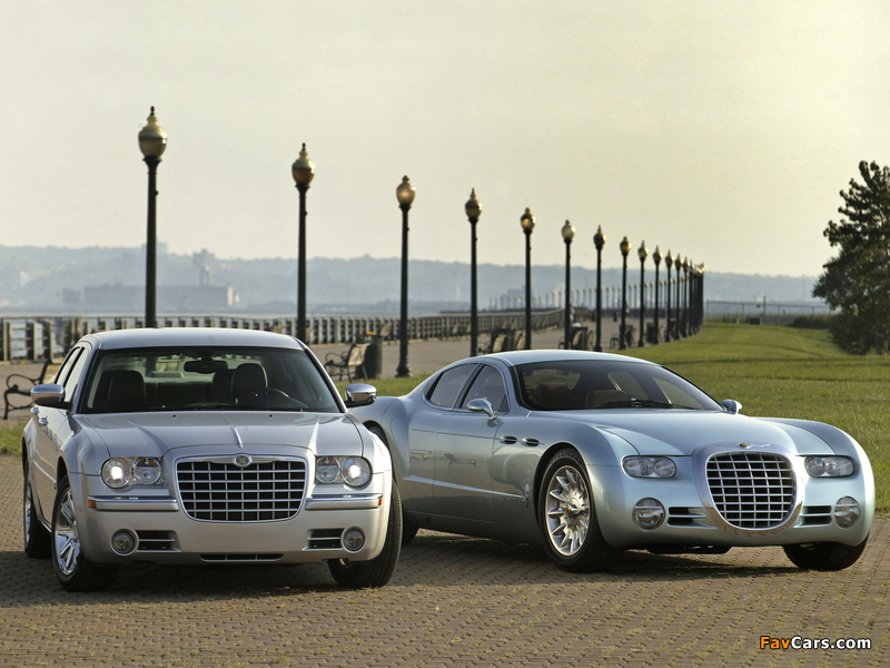 Chrysler 300C Sedan 2004–07 & Chronos Concept 1998 wallpapers (800 x 600)