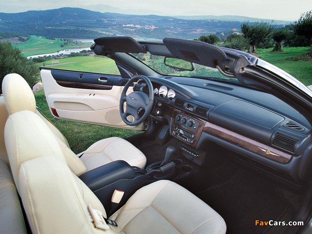 Chrysler Sebring Convertible 2001–04 wallpapers (640 x 480)