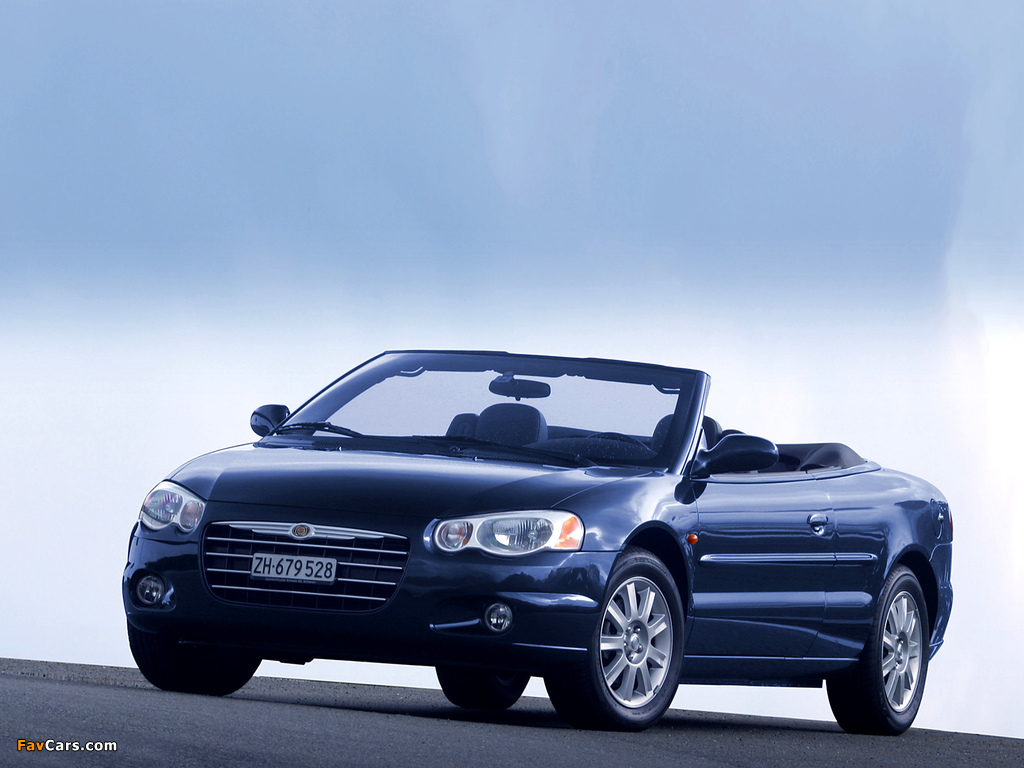 Chrysler Sebring Convertible EU-spec (JR) 2003–06 wallpapers (1024 x 768)