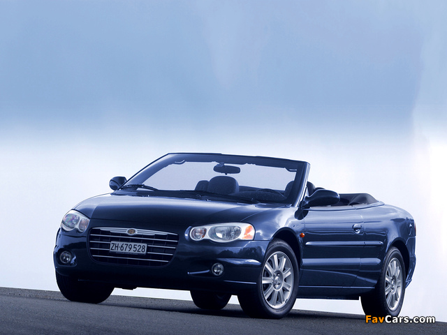 Chrysler Sebring Convertible EU-spec (JR) 2003–06 wallpapers (640 x 480)