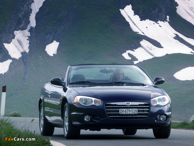 Chrysler Sebring Convertible EU-spec (JR) 2003–06 wallpapers (640 x 480)