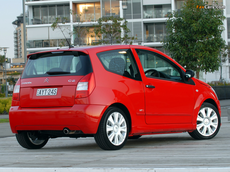 Citroën C2 VTS AU-spec 2004–08 photos (800 x 600)