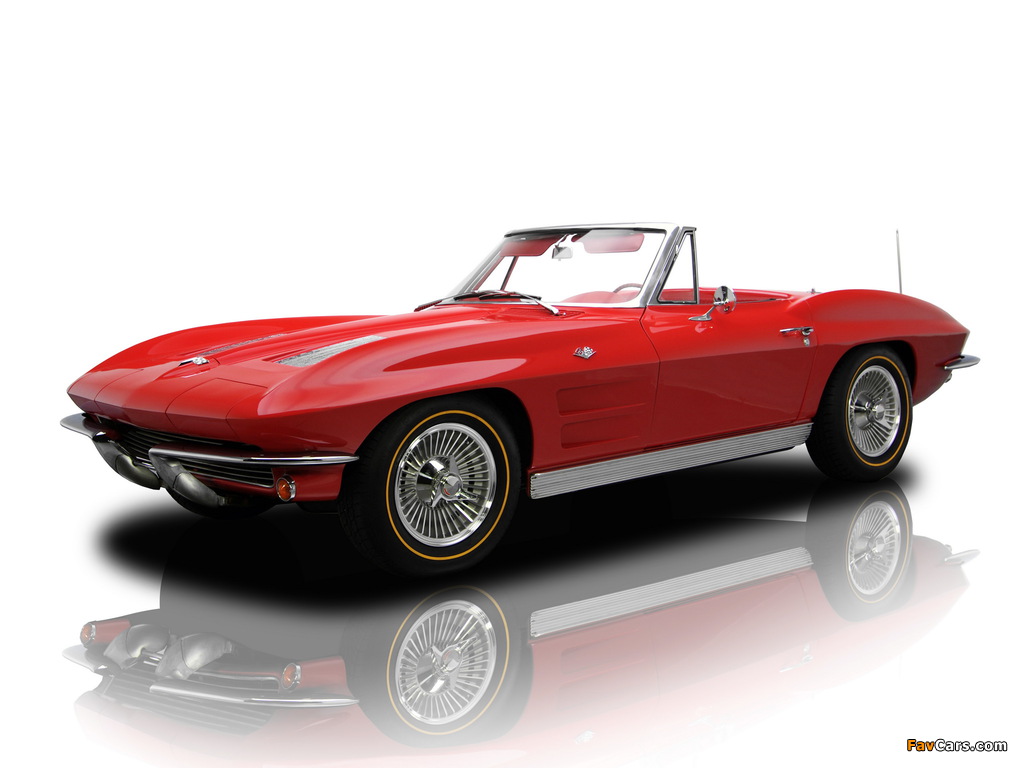 Corvette Sting Ray Convertible (C2) 1963 pictures (1024 x 768)