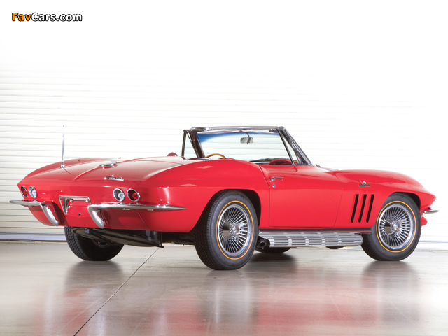 Corvette Sting Ray L78 396/425 HP Convertible (C2) 1965 photos (640 x 480)