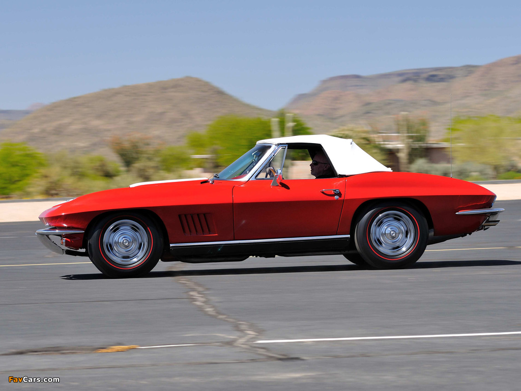 Corvette Sting Ray 427 Convertible (C2) 1967 pictures (1024 x 768)