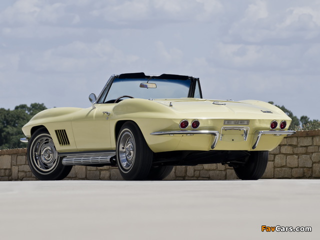 Photos of Corvette Sting Ray L68 427/400 HP Convertible (C2) 1967 (640 x 480)