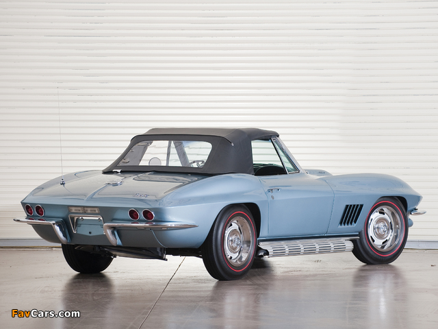 Photos of Corvette Sting Ray L71 427/435 HP Convertible (C2) 1967 (640 x 480)