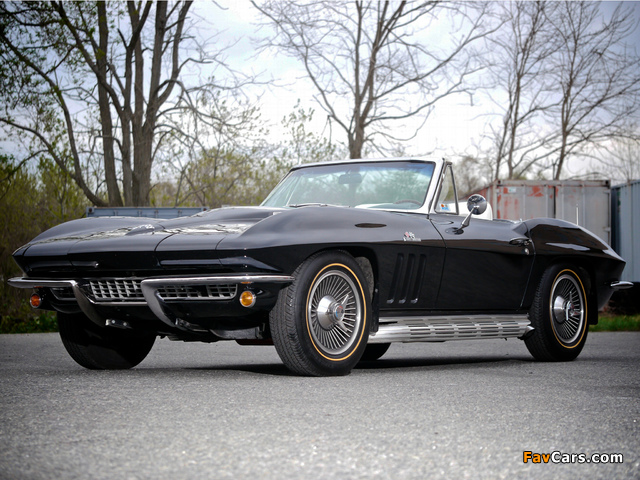 Pictures of Corvette Sting Ray L30 427/390 HP Convertible (C2) 1966 (640 x 480)