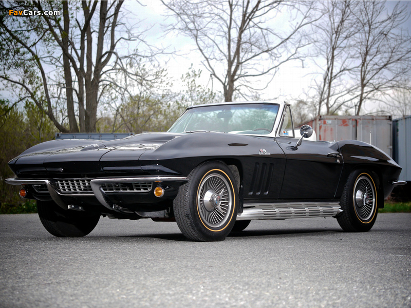 Pictures of Corvette Sting Ray L30 427/390 HP Convertible (C2) 1966 (800 x 600)