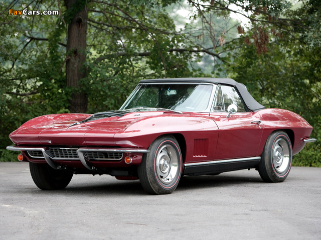 Pictures of Corvette Sting Ray L71 427/435 HP Convertible (C2) 1967 (640 x 480)